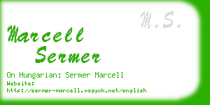 marcell sermer business card